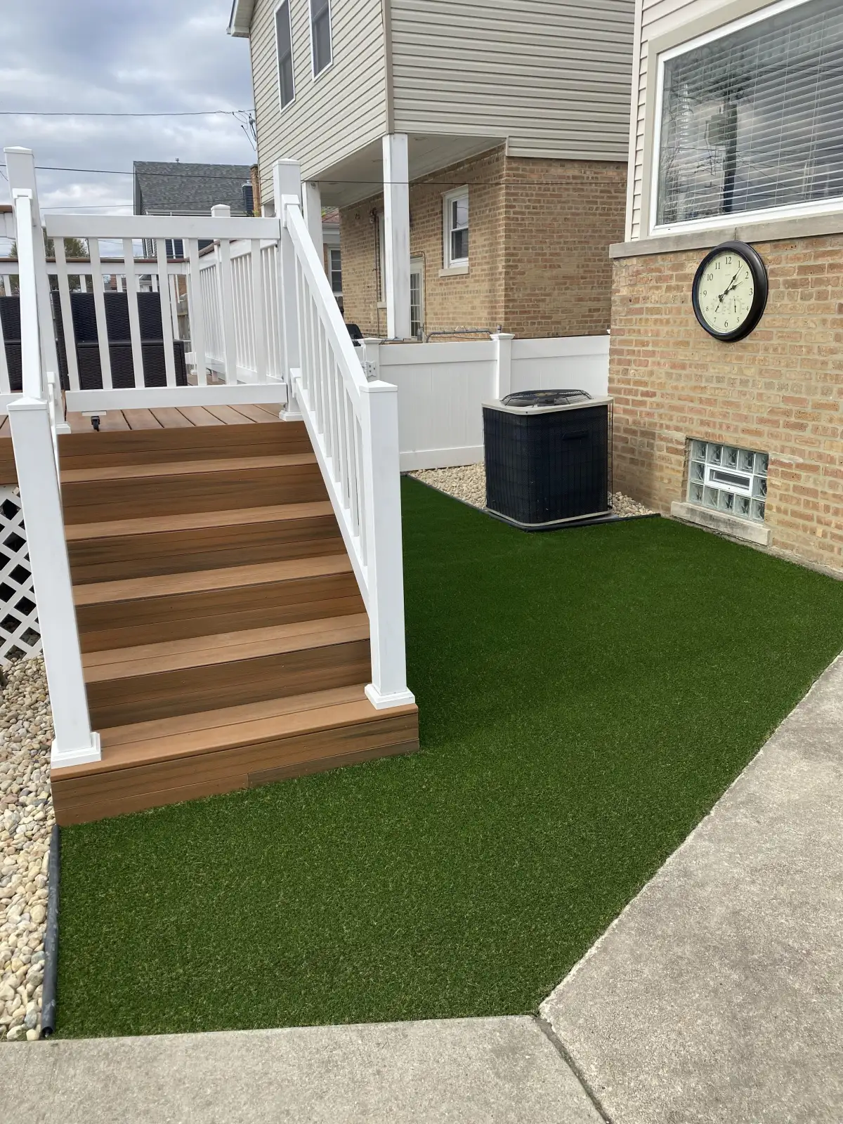 Artificial turf installation in progress by Great Lakes Synthetic Turf