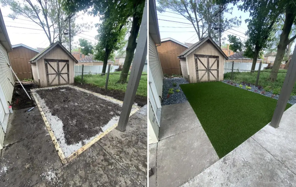 Synthetic turf project near Farmington Hills Michigan