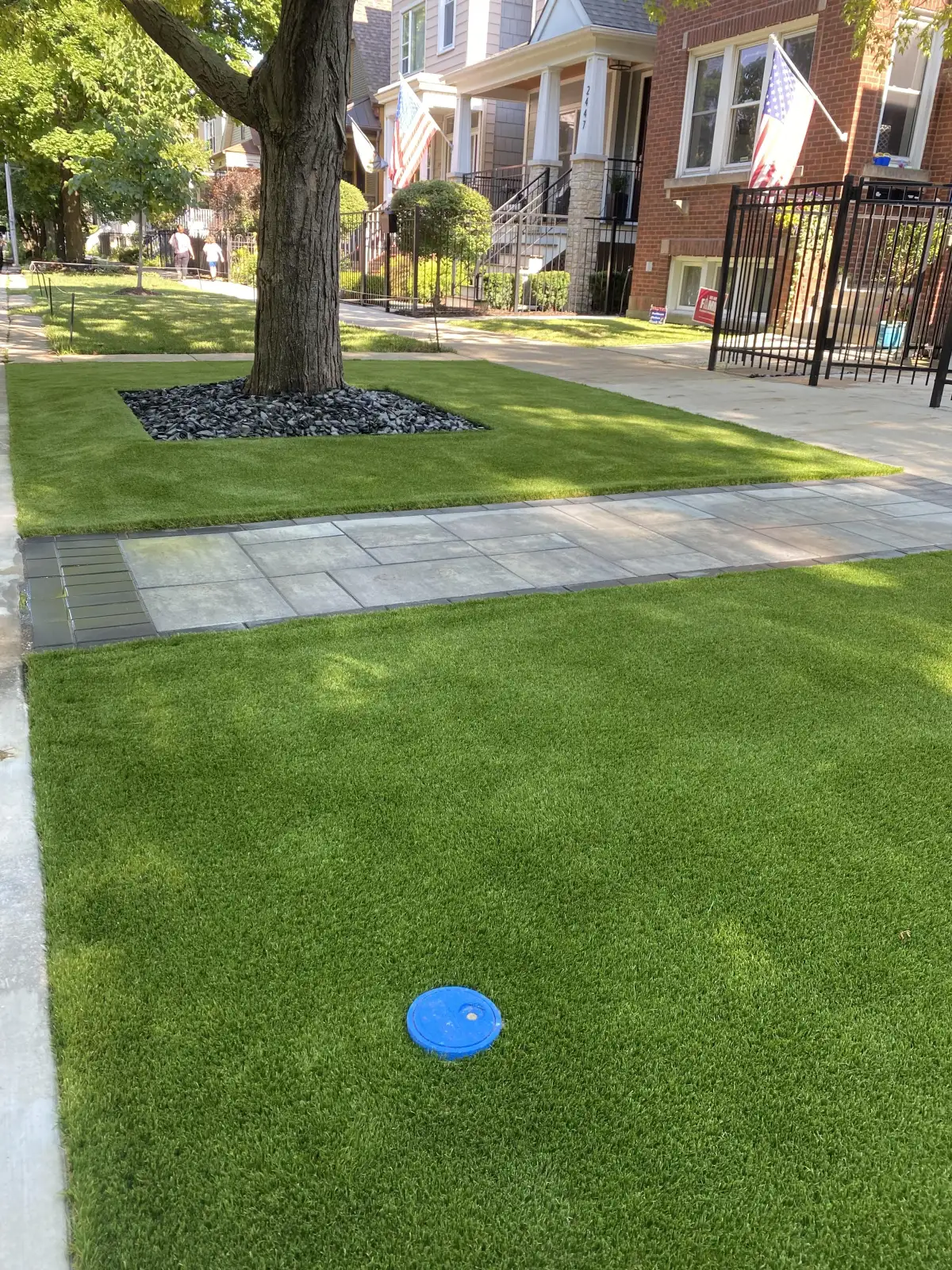 Outdoor kitchen with paver patio in Michigan