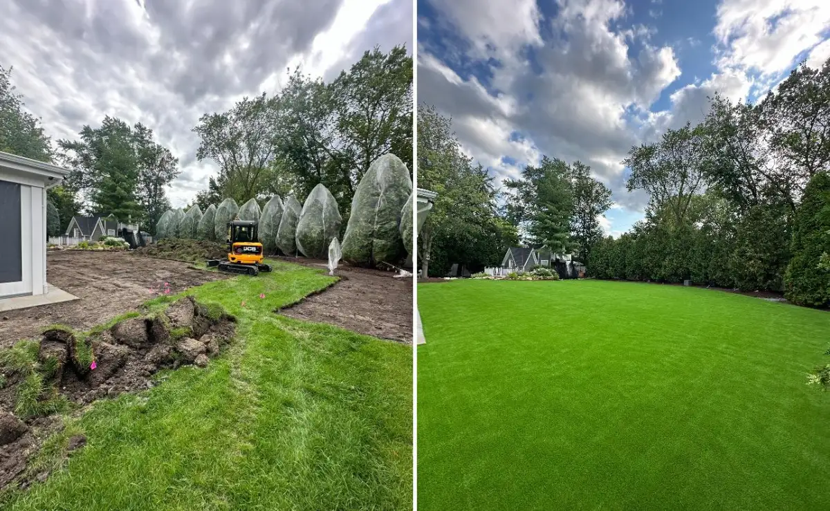 Synthetic turf project near Omena Michigan
