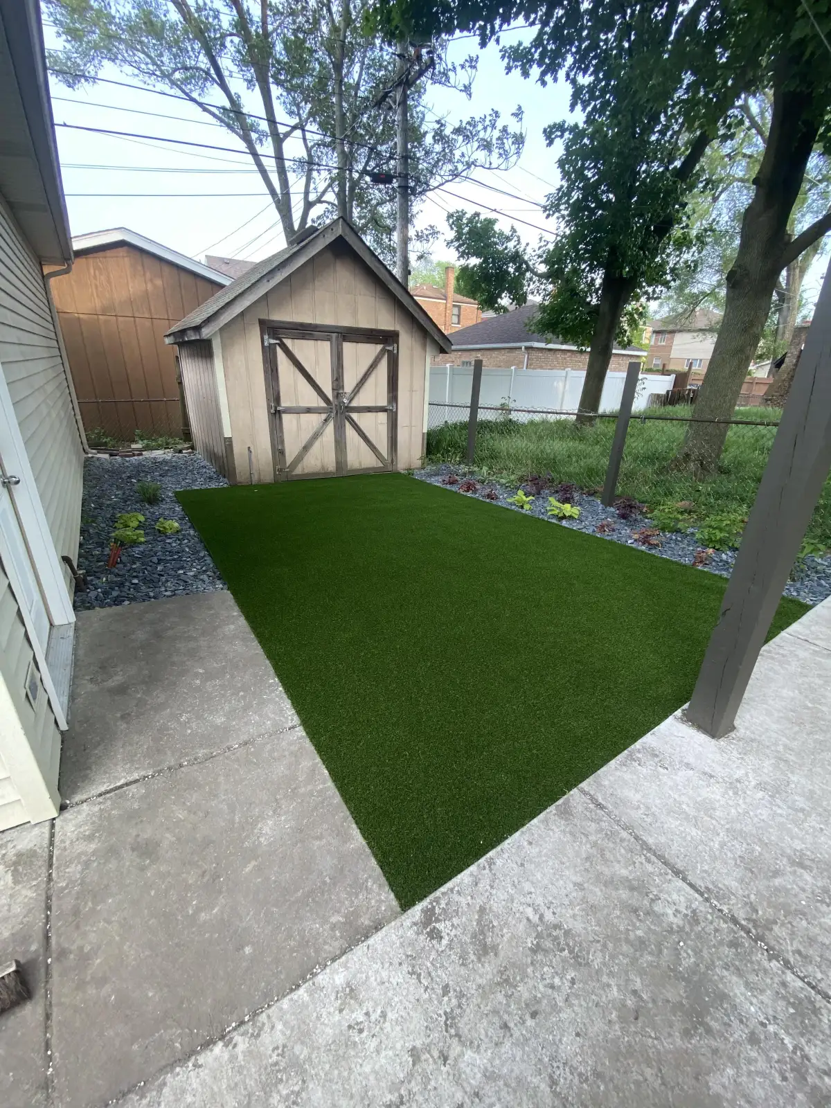 Synthetic turf project near Lowell Michigan