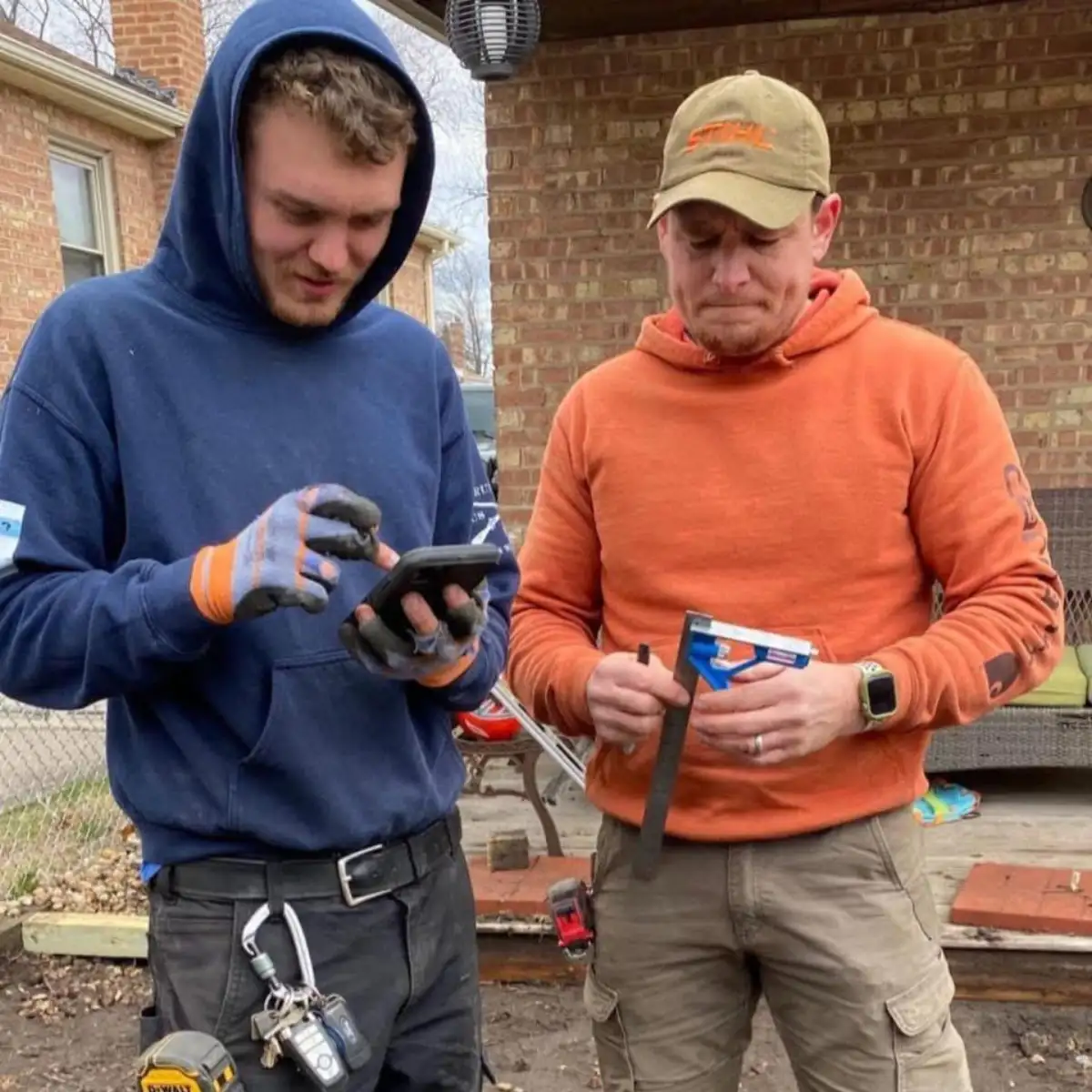 Great Lakes Synthetic Turf team on a job site in Michigan