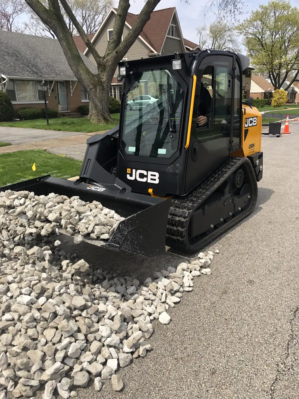 Great Lakes Synthetic Turf team and equipment on a Michigan job site